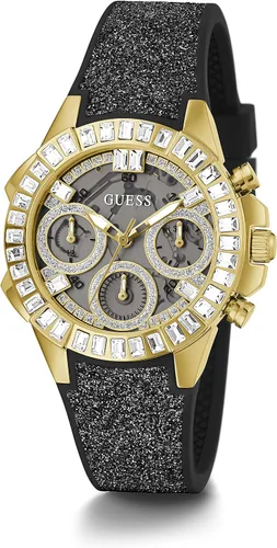 Vista 4 de GUESS 36mm Stainless Steel Watch with Baguette Crystals