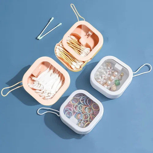 Vista 8 de Organizador de cintas para el cabello, pequeño organizador portátil para ligas para el cabello, se puede colgar en la pared, para accesorios