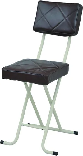 Vista 8 de Yamazen YZX-455 (DBR/BK) Folding Chair with Wide Backrest Chair, Pipe Chair, Camping, Width 15.6 x Depth 21.3 x Height 31.9 inches