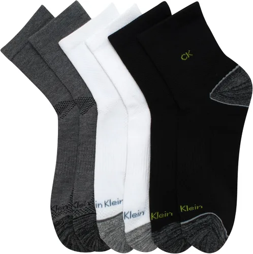 Vista 25 de Calvin Klein Calcetines deportivos acolchados de corte alto para hombre (paquete de 6)
