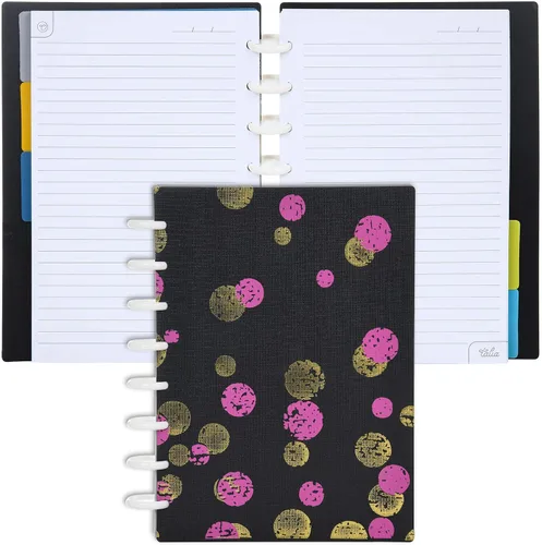 Vista 142 de Talia - Cuadernos de notas con tapas, planificador, personalizables, (Rosa de los 90, Junior (5.5 pulgadas x 8.5 pulgadas))
