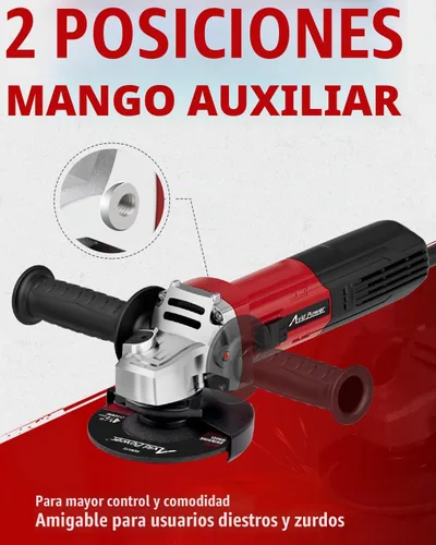 Vista 7 de AVID POWER Amoladora angular de 7.5 amperios y 4-1/2 pulgadas, herramientas eléctricas con muelas, ruedas de corte, disco de solapa y mango auxiliar