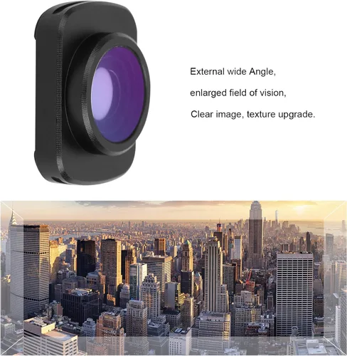 Vista 5 de Lente gran angular, lente de cámara anamórfica magnética de aleación de aluminio Lente gran angular de vidrio óptico para OSMO por defecto