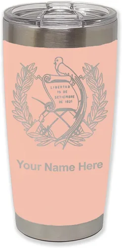 Vista 14 de LaserGram - Vaso personalizado de 20 onzas, bandera de Guatemala (negro) Regalo grabado, acero inoxidable aislado al vacío, grabado con láser