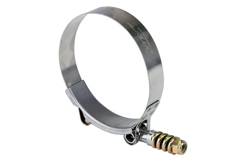 Vista 3 de HPS Performance SLTC-425 Abrazadera de acero inoxidable con resorte SAE 108 para manguera de identificación de 4 pulgadas, pulido, 1 pieza de 4.25 a