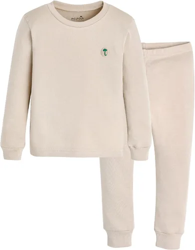 Vista 26 de moimoln 6M-8Y Baby Toddler Pajamas Cotton Blend Long Sleeve Snug Fit Beige