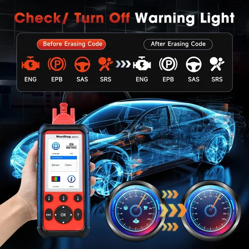 Vista 6 de Autel MaxiDiag MD808 PRO OBD2 Escáner, herramienta de diagnóstico para todos los sistemas, versión mejorada de MD806 MD802, 7 servicios especiales