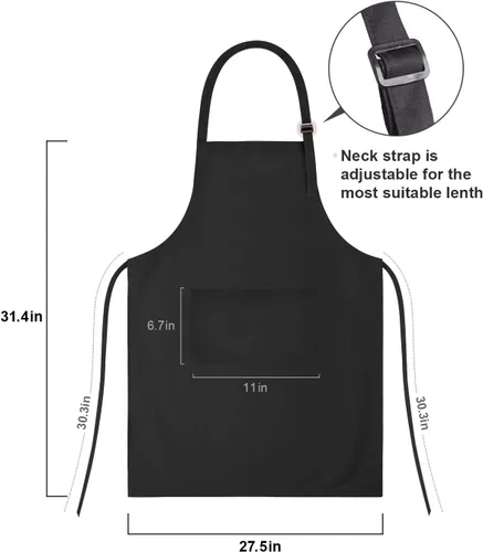 Vista 5 de Delantales para parejas para cocinar: juego de delantales de The Boss The Real Boss, divertidos delantales ajustables para hornear para él y ella