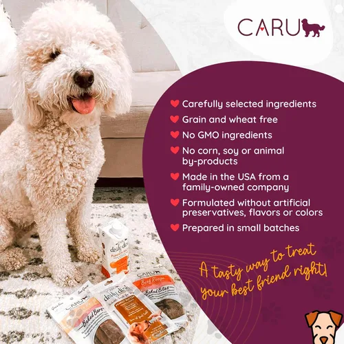 Vista 4 de Caru Soft 'n Tasty Baked Bites - Golosinas para perros, receta de cocodrilo, 3.5 onzas