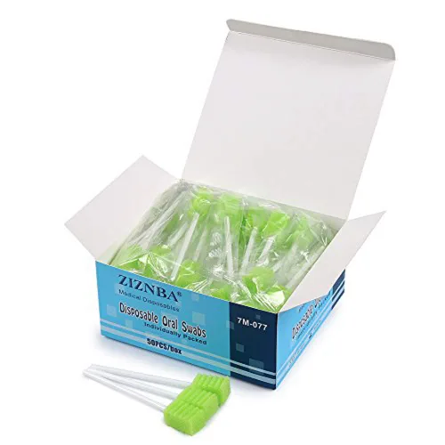Vista 3 de 250 hisopos orales desechables, esponja dental estéril para limpieza de boca y encías