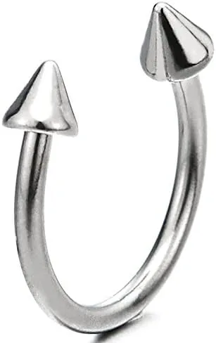 Vista 2 de Par de aretes con bisagras Arrow Huggie unisex para hombre y mujer