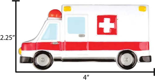 Vista 3 de Elves - Adornos médicos personalizados 2025 – Adorno de ambulancia EMT para árbol de Navidad, regalos de agradecimiento para compañeros de trabajo