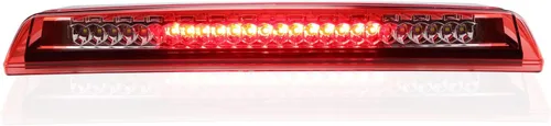Vista 4 de Tercera luz de freno para Nissan Titan 2004-2015/Nissan Frontier 2005-2016, luz de carga LED de montaje alto, luz central 26590-EA800 (lente roja)