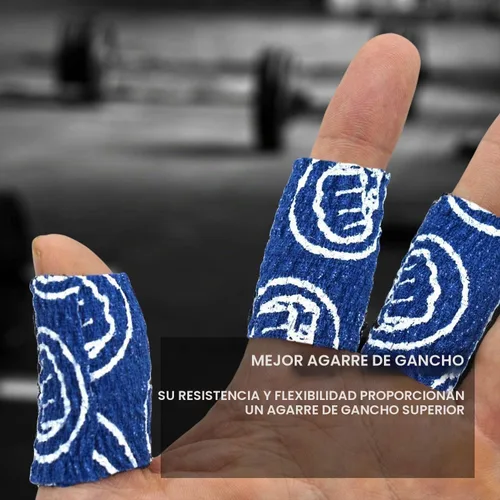 Vista 4 de WOD Nation Flexible Hook-Grip Athletic Tape – Easy-Tear, Sweat-Proof Thumb & Finger Strips for Weightlifting