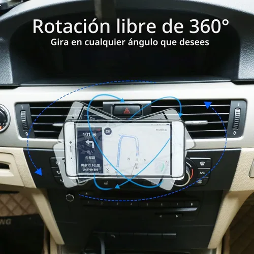 Vista 4 de Soporte rotatorio para teléfono celular de 360 grados para BMW Serie 3 E90 E91 E92 E93 2005-2010 2011 2012 (aleación de aluminio)