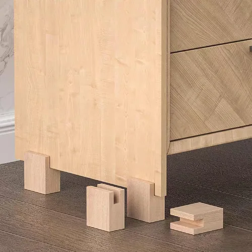 Vista 2 de 2 elevadores de cama para muebles, elevadores de cama resistentes en alturas de 4 pulgadas (añadir altura de 3.9 in)