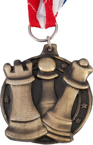 Vista 2 de The House of Staunton Medallas redondas de ajedrez