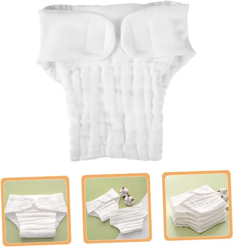 Vista 9 de Didiseaon 5 fundas de pañales reutilizables de algodón para recién nacidos y niños pequeños, lavables y transpirables para niños y niñas