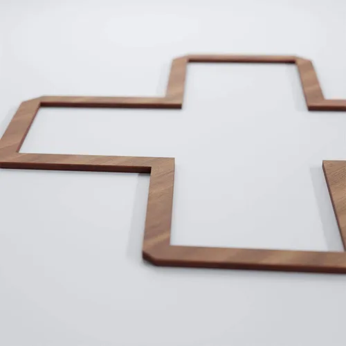 Vista 143 de 7 3/8"W X 7 3/8"H Extra Pequeño Fowler Decorativo Fretwork Madera Paneles De Pared, Aliso