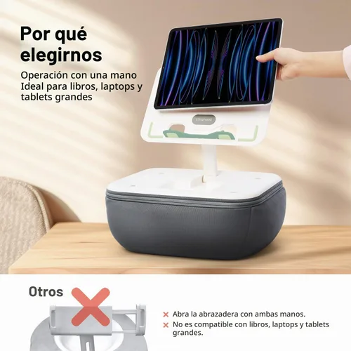 Vista 7 de elitehood Soporte ajustable de la almohada del iPad para el regazo, cojín