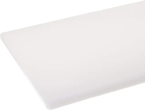 Vista 3 de Tabla de cortar de plástico 12x18 1/2" de espesor blanco, uso comercial aprobado por NSF