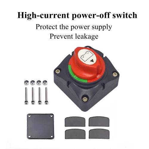 Vista 4 de Interruptor de desconexión de batería de 12-48 V de encendido y apagado de la batería Interruptor aislante de apagado maestro para automóvil