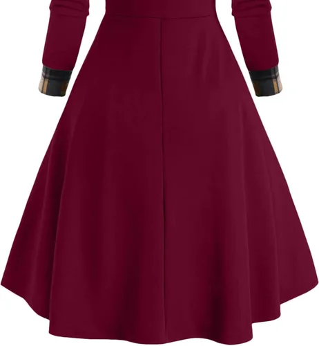 Vista 4 de Renaissance Dresses for Women Medieval Costume Gothic Vintage Halloween Gown Hooded Midi Baggy Dress Victorian Cosplay