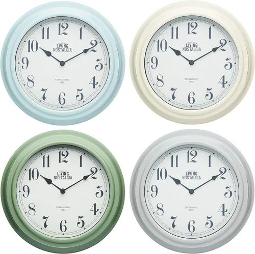 Vista 4 de KitchenCraft Living Nostalgia - Reloj de pared analógico, color crema antiguo, 10.0 in (10 pulgadas)
