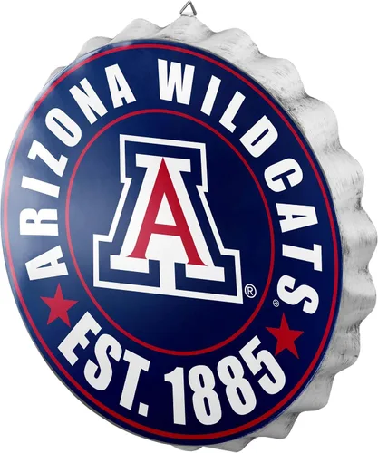 Vista 17 de foco Cartel de pared colgante con tapa de botella de metal con logotipo del equipo Texas A&M Aggies