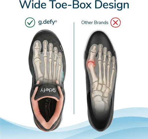 Vista 8 de Gravity Defyer G-Defy Energiya - Zapatillas de entrenamiento híbridas VersoShock Performance Absorción de Choques Negro