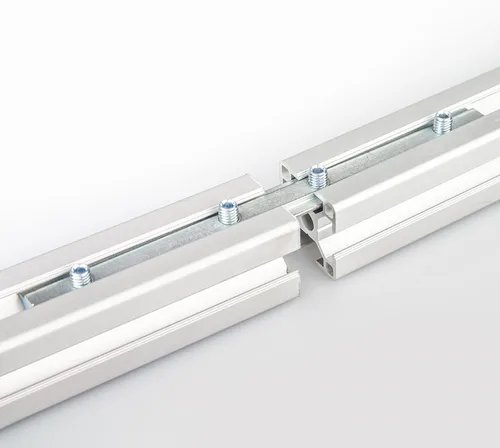 Vista 5 de uxcell Conector de línea recta, 4 soportes de junta interior de 7.1 pulgadas con tornillos M6 para perfil de extrusión de aluminio serie 4040