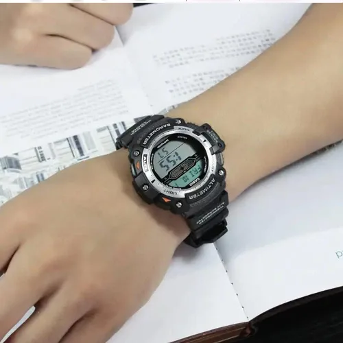 Vista 5 de RCNZWQB Correa de reloj de repuesto de resina compatible con Casio SGW-100 SGW100 - Correa de goma impermeable para hombre