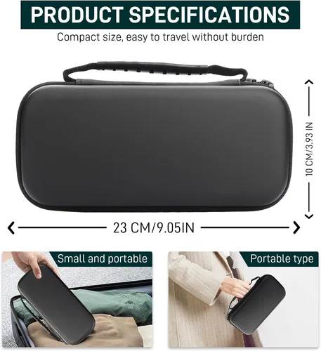 Vista 6 de FUNDIARY Funda de transporte de viaje para Nintendo Switch Lite, funda protectora rígida de viaje para Lite, funda de transporte portátil a prueba