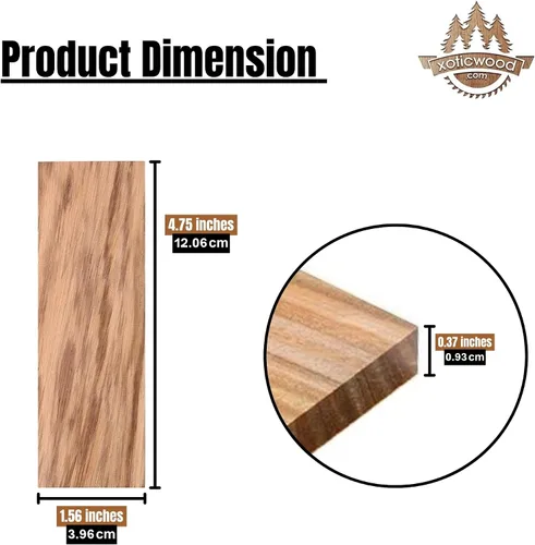 Vista 24 de IECAP LLC Paneles de madera a espejo de madera de palo negro africano para mango de cuchillo – Materiales para mango de cuchillo – Escalas