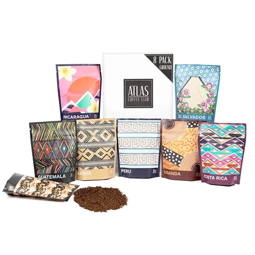 Vista 9 de Atlas Coffee Club World of Coffee Discovery Set - Muestra de regalo de café gourmet, paquete de 4 cajas variadas de los mejores cafés de origen