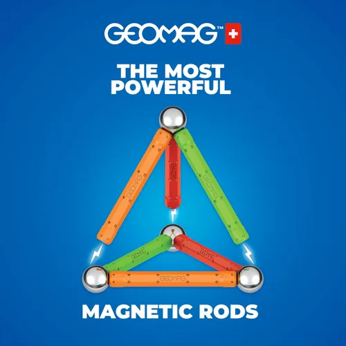 Vista 8 de Geomag Supercolor Juguetes Magnéticos para Niños de 5+ Años, 35 Piezas de Imanes Educativos STEM para Niños - Bloques Magnéticos Hechos en Suiza