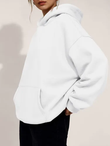 Vista 3 de Trendy Queen Womens Hoodies Oversized Sweatshirt Blanco