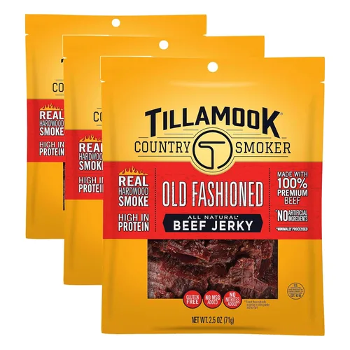 Vista 16 de Tillamook Country Smoker Carne seca de madera dura ahumada con miel, 2.5 onzas (Paquete de 12)