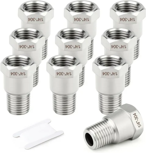 Vista 19 de TAISHER 1 pieza de 25 mm NPT macho x 50 mm NPT hembra, adaptador reductor, pieza de tubería de acero inoxidable 304