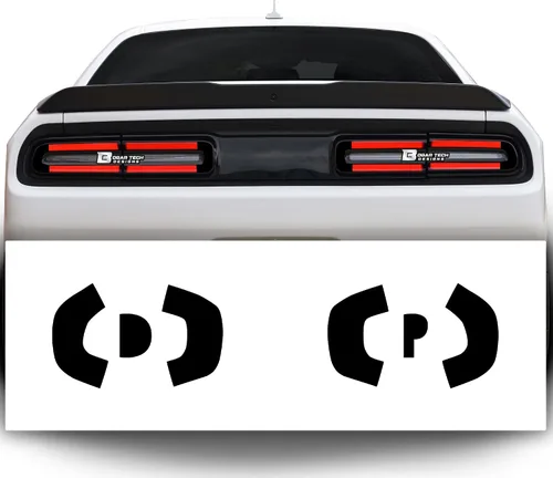 Vista 8 de BOGAR TECH DESIGNS - Cubierta opaca de vinilo para piloto trasero de carreras compatible con Dodge Challenger 2015-2024, brillante tipo B