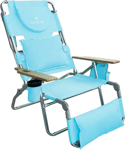 Vista 12 de Ostrich Silla reclinable de salón, Tumbona plegable de lujo para exteriores 3 en 1, Verde Lima - Reclinador compacto y portátil para bronceado