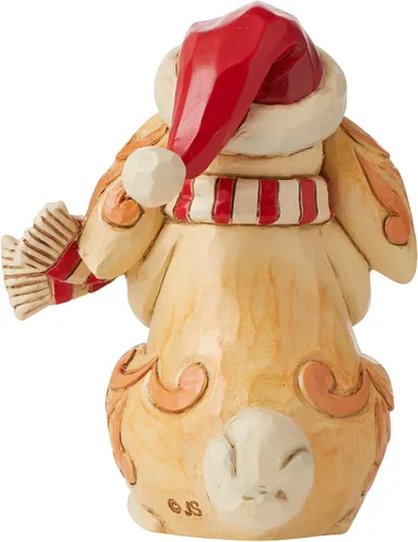 Vista 2 de Enesco Jim Shore Heartwood Creek - Figura miniatura de conejo de Navidad, 3.75 pulgadas, multicolor