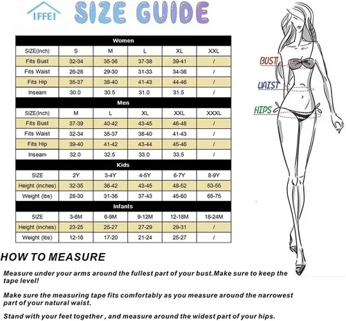 Vista 7 de IFFEI Mommy and Me Swimsuit One Piece Pattern Printed V Neck Family Matching Swimwear