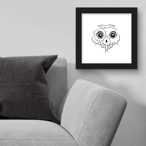 Vista 3 de Trends International Gallery Pops Gremlins - Arte de pared con cara de Gizmo, versión enmarcada negra, 12 x 12 pulgadas