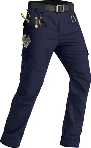 Vista 10 de Men's Tactical Pants Lightweight Water Resistant Cargo Pants Flex Ripstop EDC Work Hiking Outdoor Pants