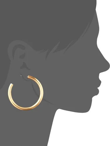 Vista 2 de Lucky Brand Pendientes de aro tubulares grandes de oro para mujer, talla única, Plata