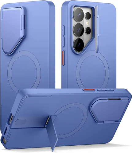Vista 19 de SURITCH Funda para teléfono Samsung Galaxy S26 Plus, cubierta protectora magnética con cubierta de cámara y soporte de metal ajustable para Galaxy