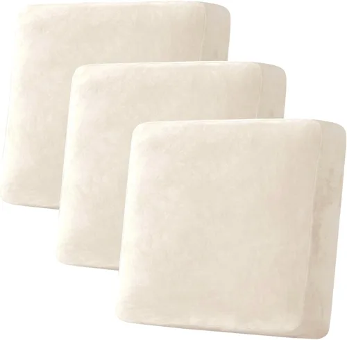 Vista 177 de H.VERSAILTEX Funda de cojín elástica de terciopelo para sofá, funda de cojín de felpa para cojines de silla, protector de muebles, cojín de asiento