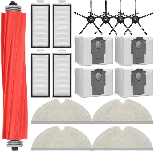 Vista 7 de Piezas de repuesto aptas para Roborock Q7 Q7+Q7 Max Q7 Max+ Plus Robot Aspirador Kits de Accesorios de Aspiradora. Cepillo de rodillo principal