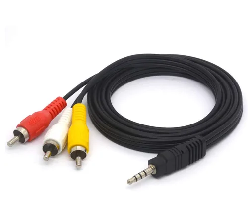 Vista 2 de Reemplazo de cable AV compuesto de video de 5 pies de 0.138 in a RCA para videocámara Sony TV